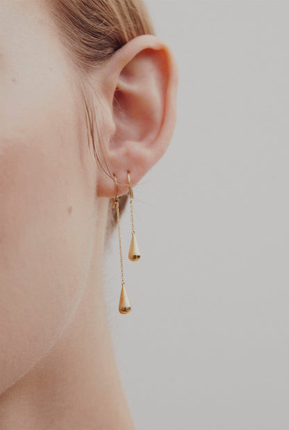 Pendientes Gotas de Oro Earrings Ynes Suelves Jewellry 