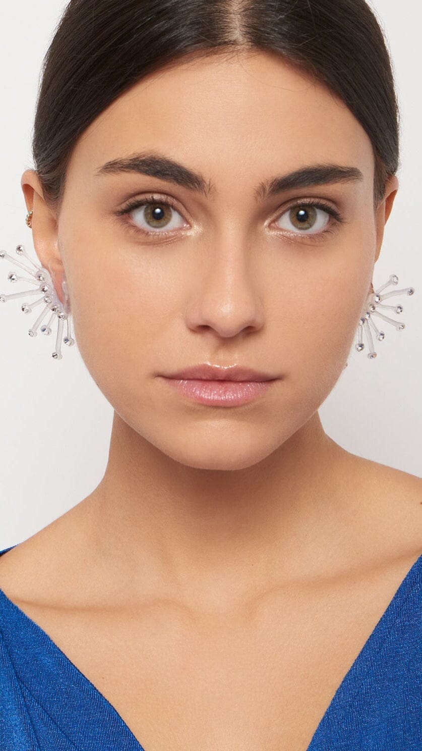 Pendientes Isa Transparente Earrings Joaquin Blanco 