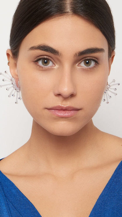 Pendientes Isa Transparente Earrings Joaquin Blanco 