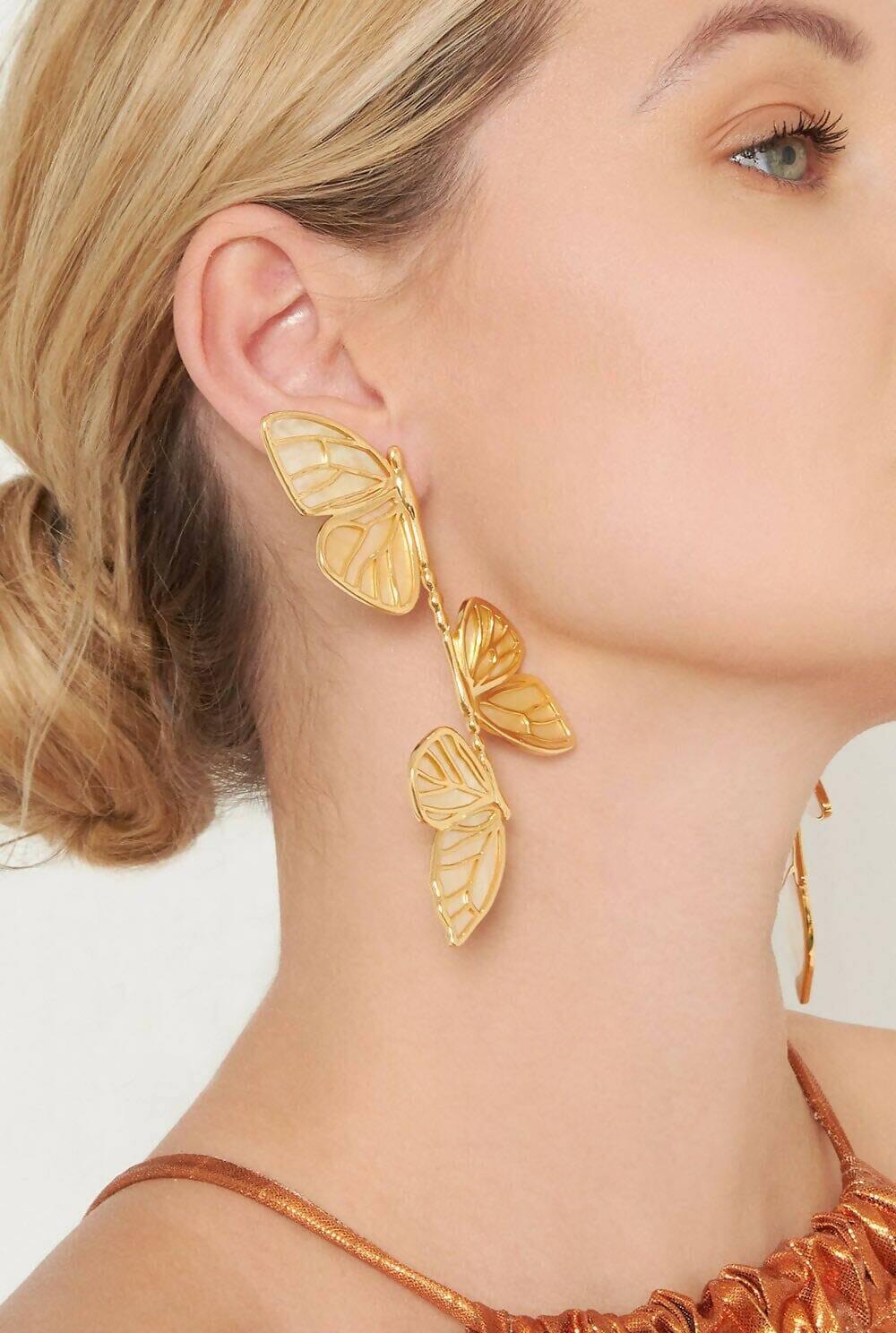 Pendientes Mariposa Monarca Oriental Earrings Coolook 