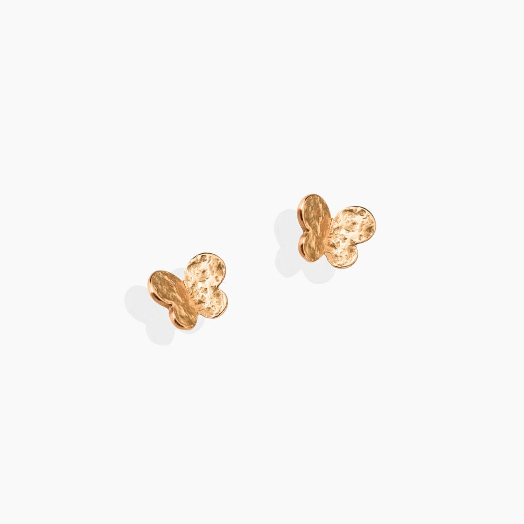 Pendientes Mariposas Mini Oro Rosa Arena Earrings Elena Carrera 
