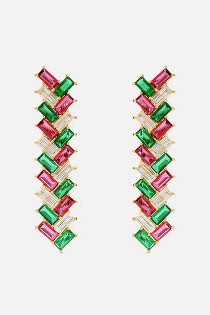 Pendientes Metrópolis Fucsia y Verde Earrings LAVANI 