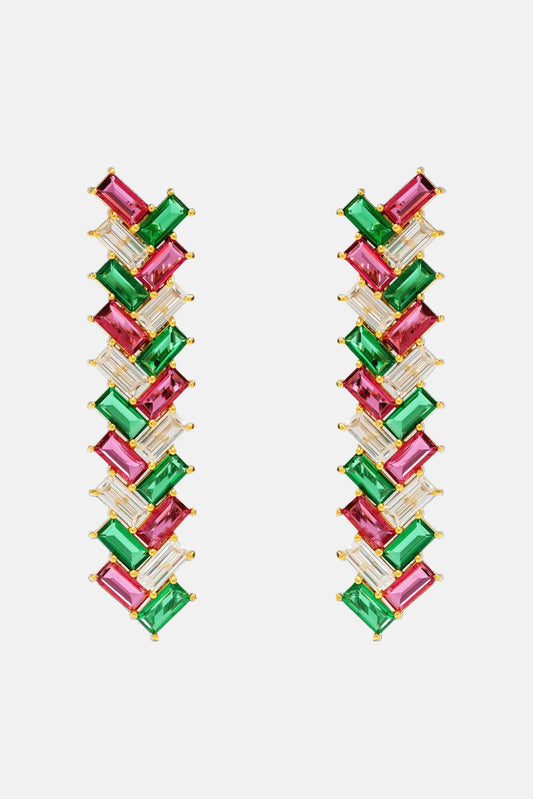 Pendientes Metrópolis Fucsia y Verde Earrings LAVANI 