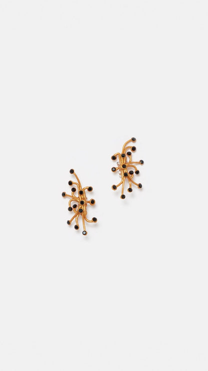 Pendientes Molly Piedra Azabache Earrings Joaquin Blanco 