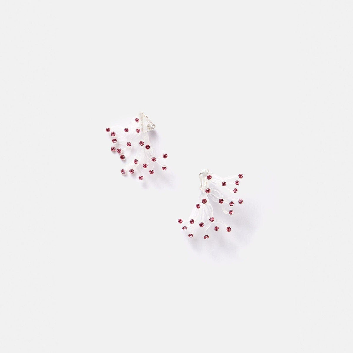Pendientes Orietta Transparente/Rose Earrings Joaquin Blanco 