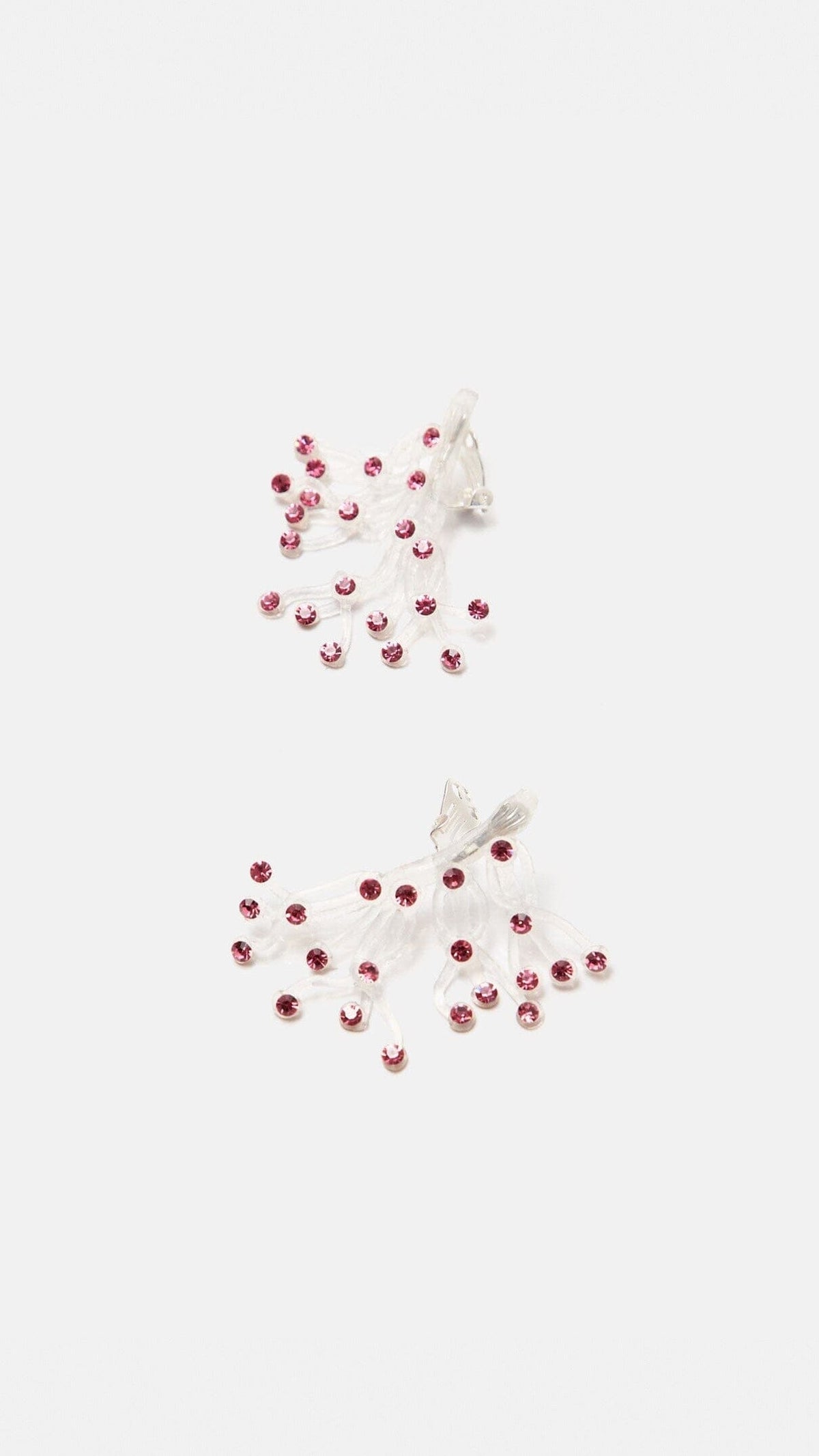 Pendientes Orietta Transparente/Rose Earrings Joaquin Blanco 