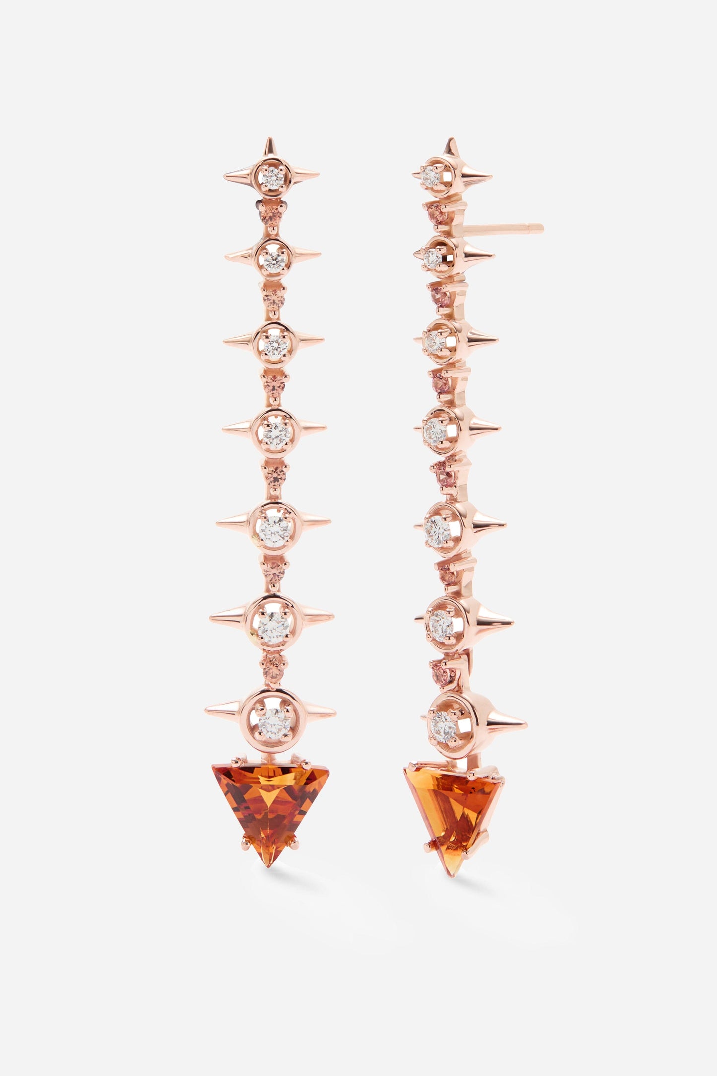PENDIENTES PEAK PALACE CITRINO MADEIRA Earrings Gold & Roses 
