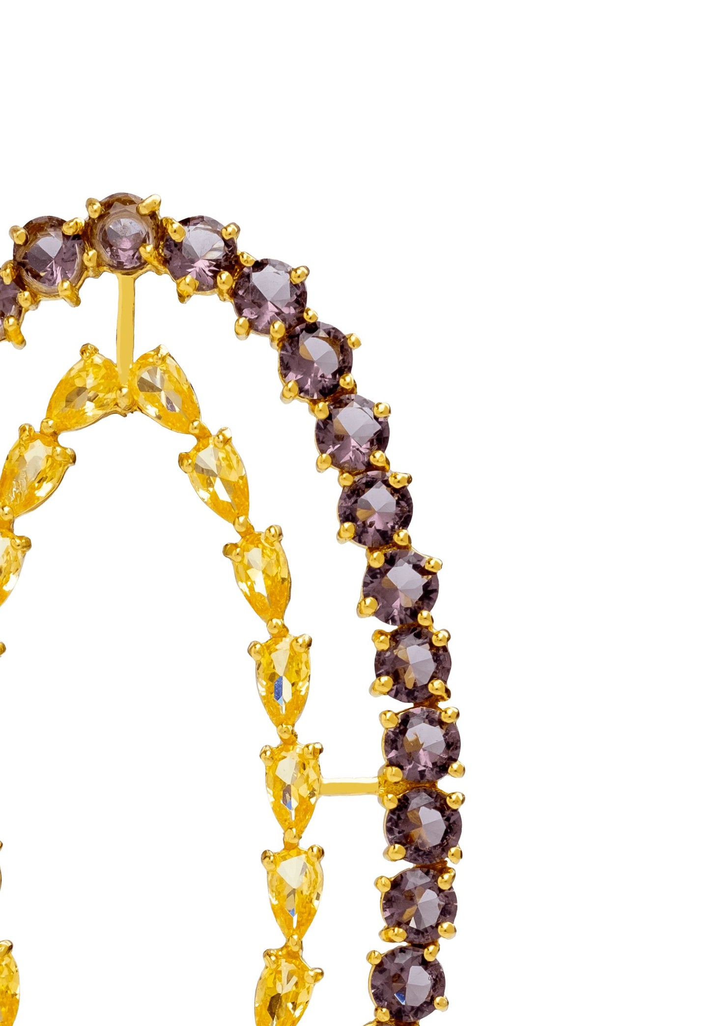 Pendientes Rivoli Ámbar y Violeta Earrings LAVANI 