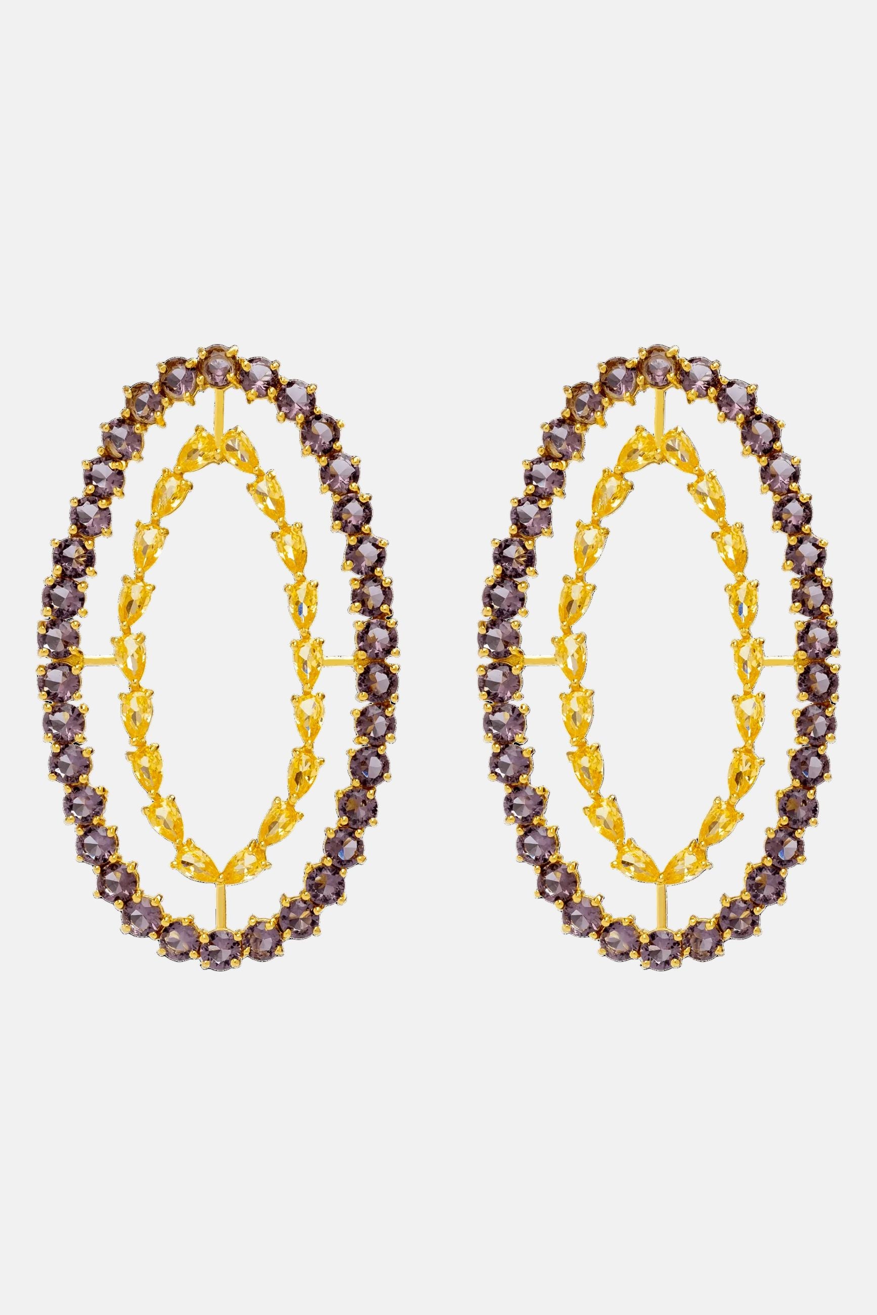 Pendientes Rivoli Ámbar y Violeta Earrings LAVANI 