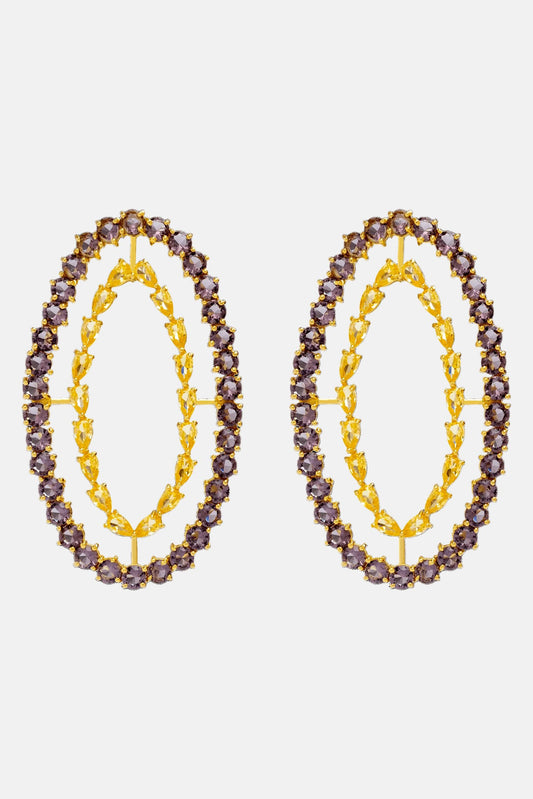 Pendientes Rivoli Ámbar y Violeta Earrings LAVANI 