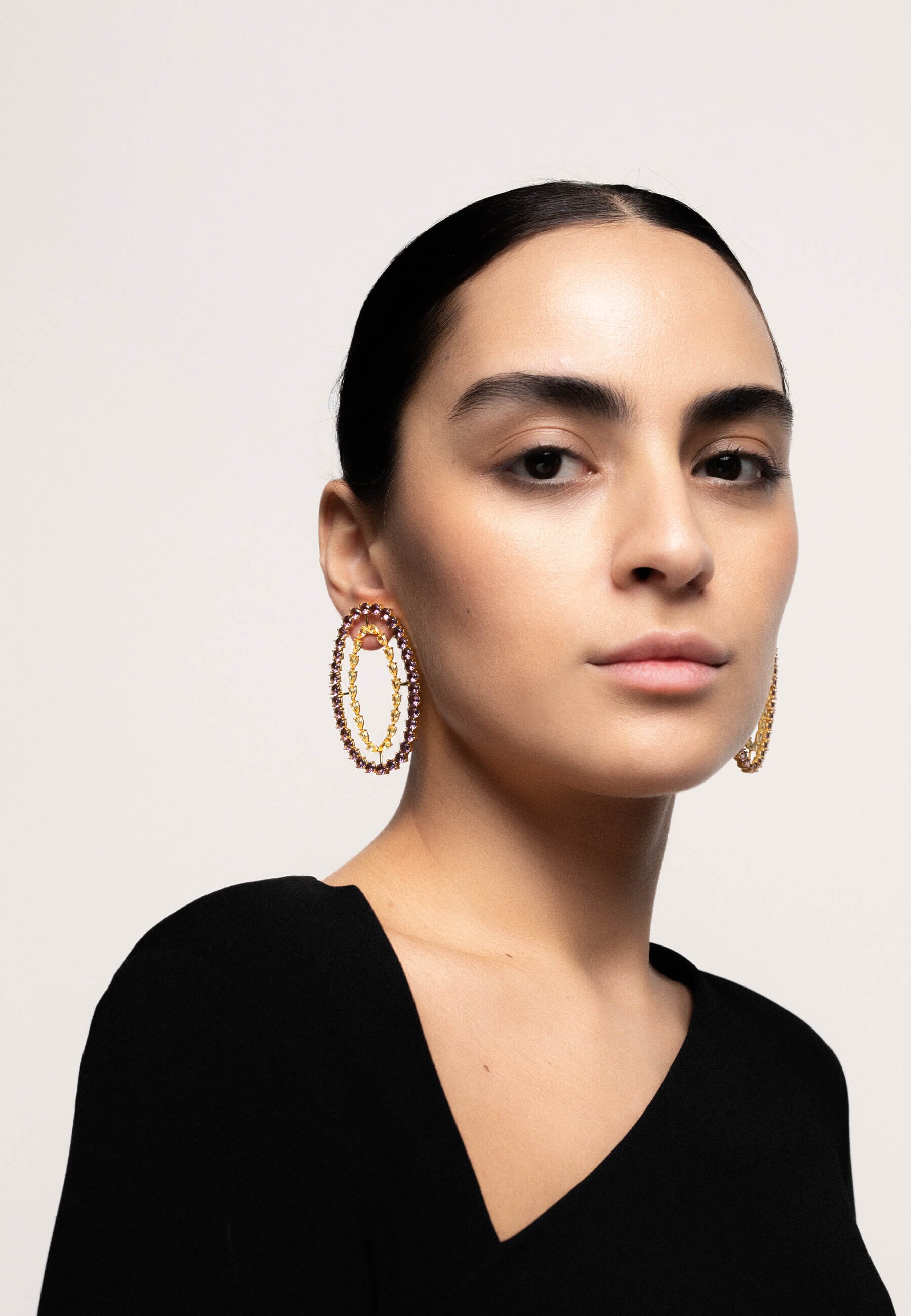 Pendientes Rivoli Ámbar y Violeta Earrings LAVANI 