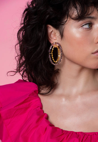 Pendientes Rivoli Ámbar y Violeta Earrings LAVANI 