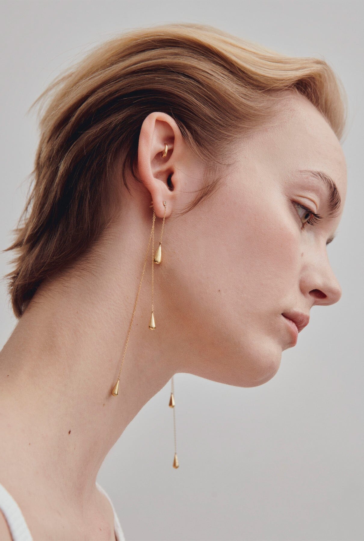 Pendientes Seis Gotas de Oro Earrings Ynes Suelves Jewellry 