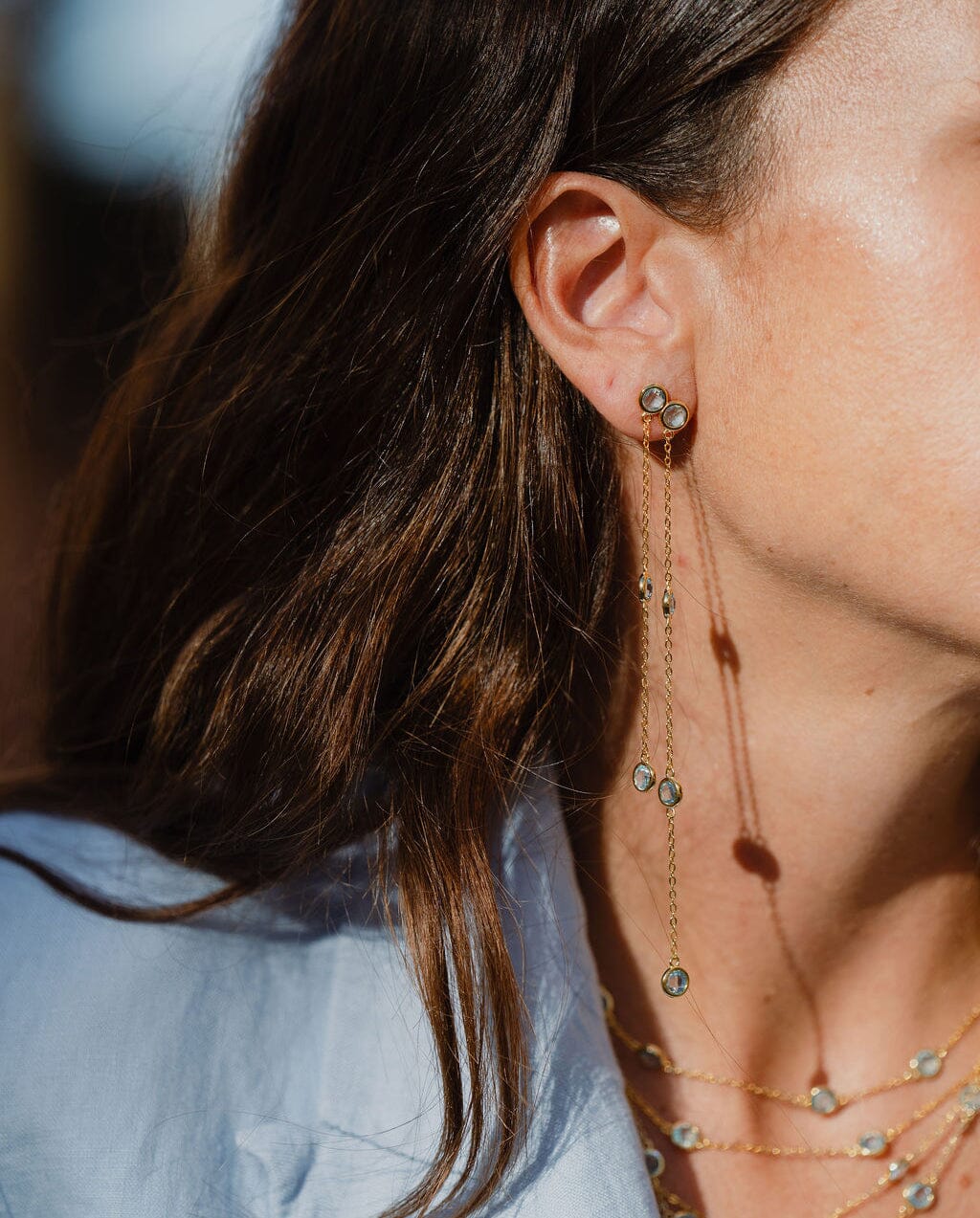 Pendientes Sirius Large Light Blue Earrings Coolook 