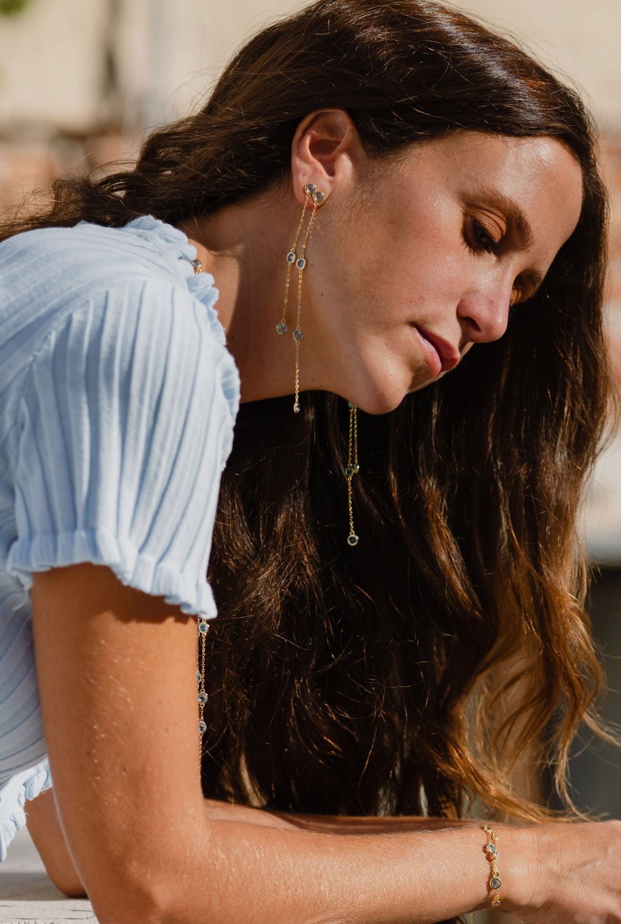 Pendientes Sirius Large Light Blue Earrings Coolook 