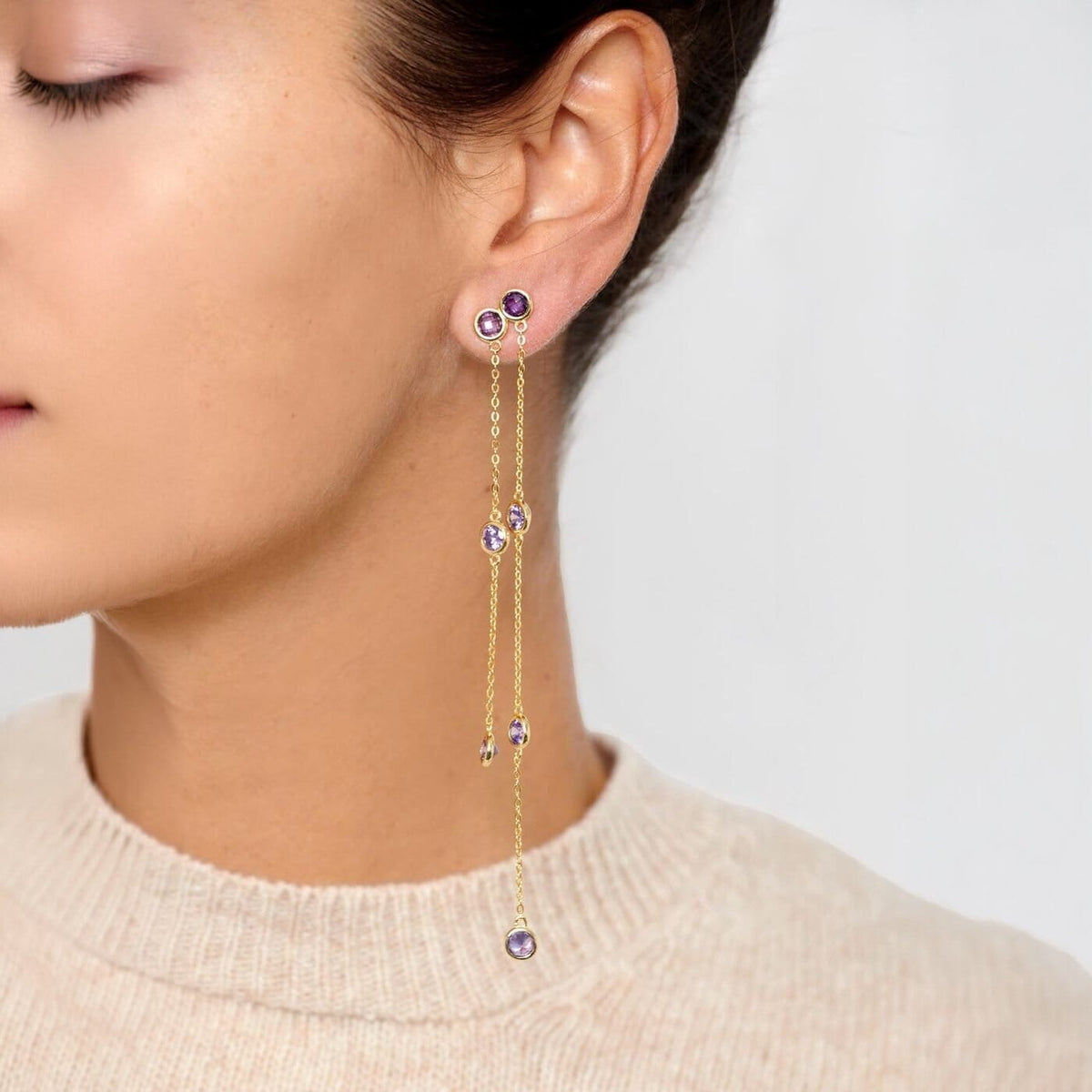 Pendientes Sirius Large Malva Earrings Coolook 