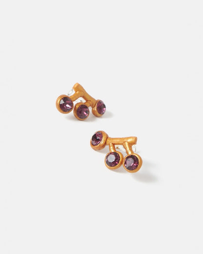 Pendientes Sofia amatista (morado) Earrings Joaquin Blanco 