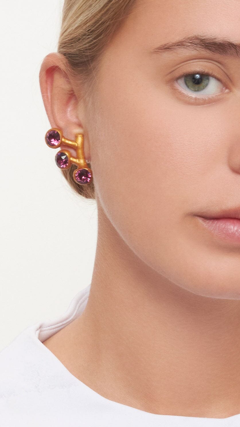 Pendientes Sofia amatista (morado) Earrings Joaquin Blanco 