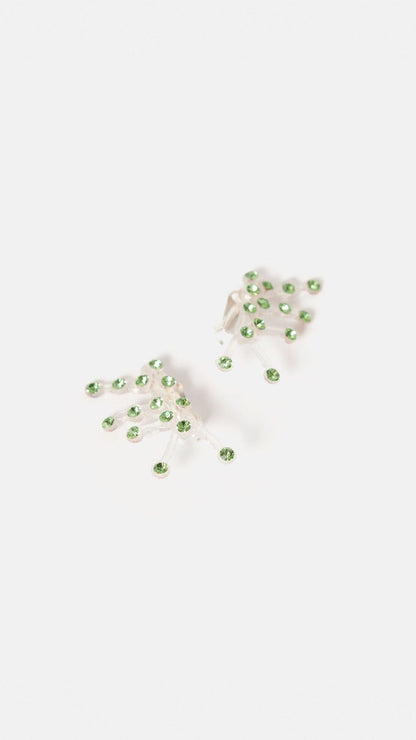 Pendientes Sofia strass verde Earrings Joaquin Blanco 