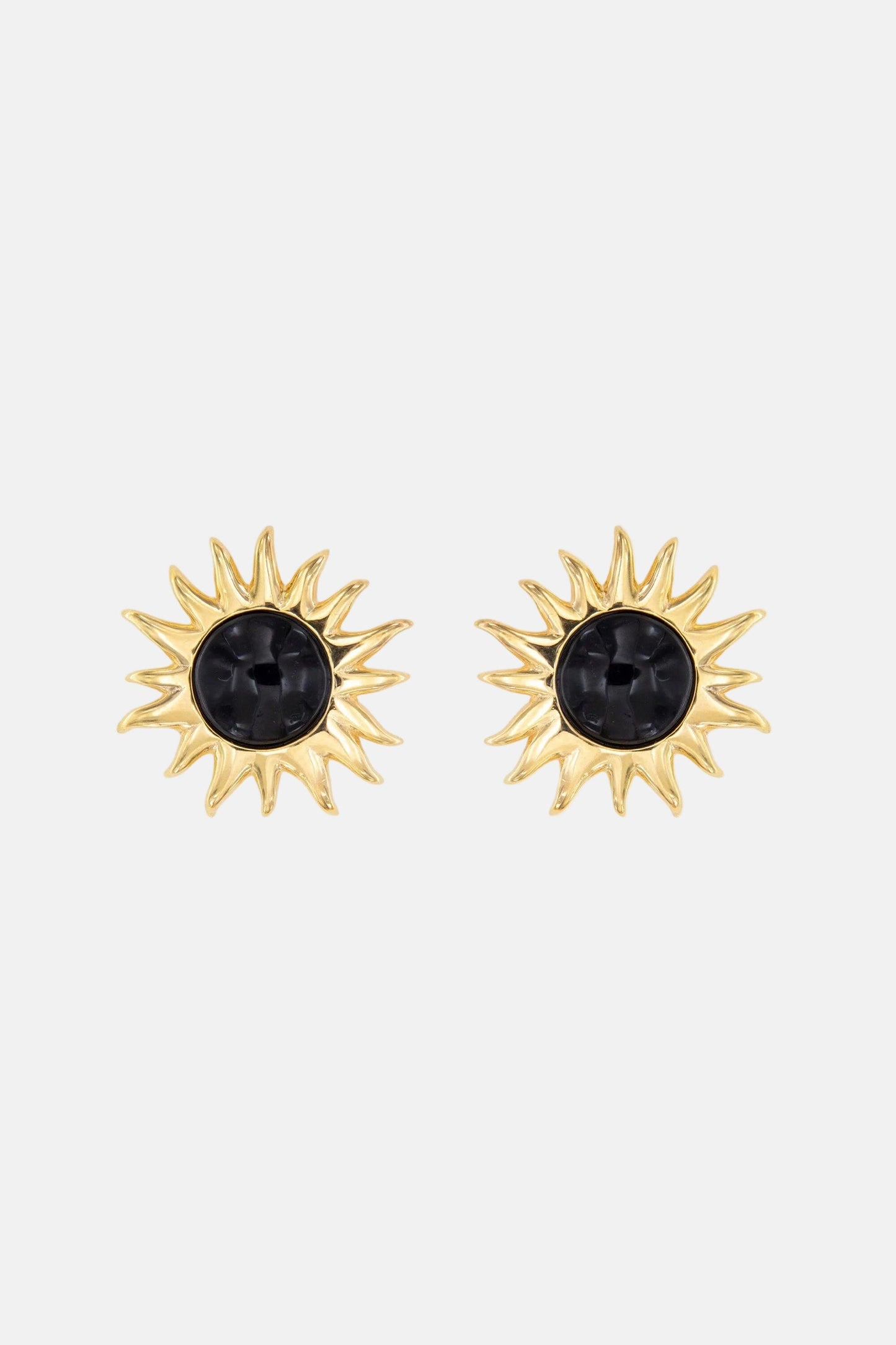 Pendientes Sol Fascinante Ágata Negra Earrings Coolook 