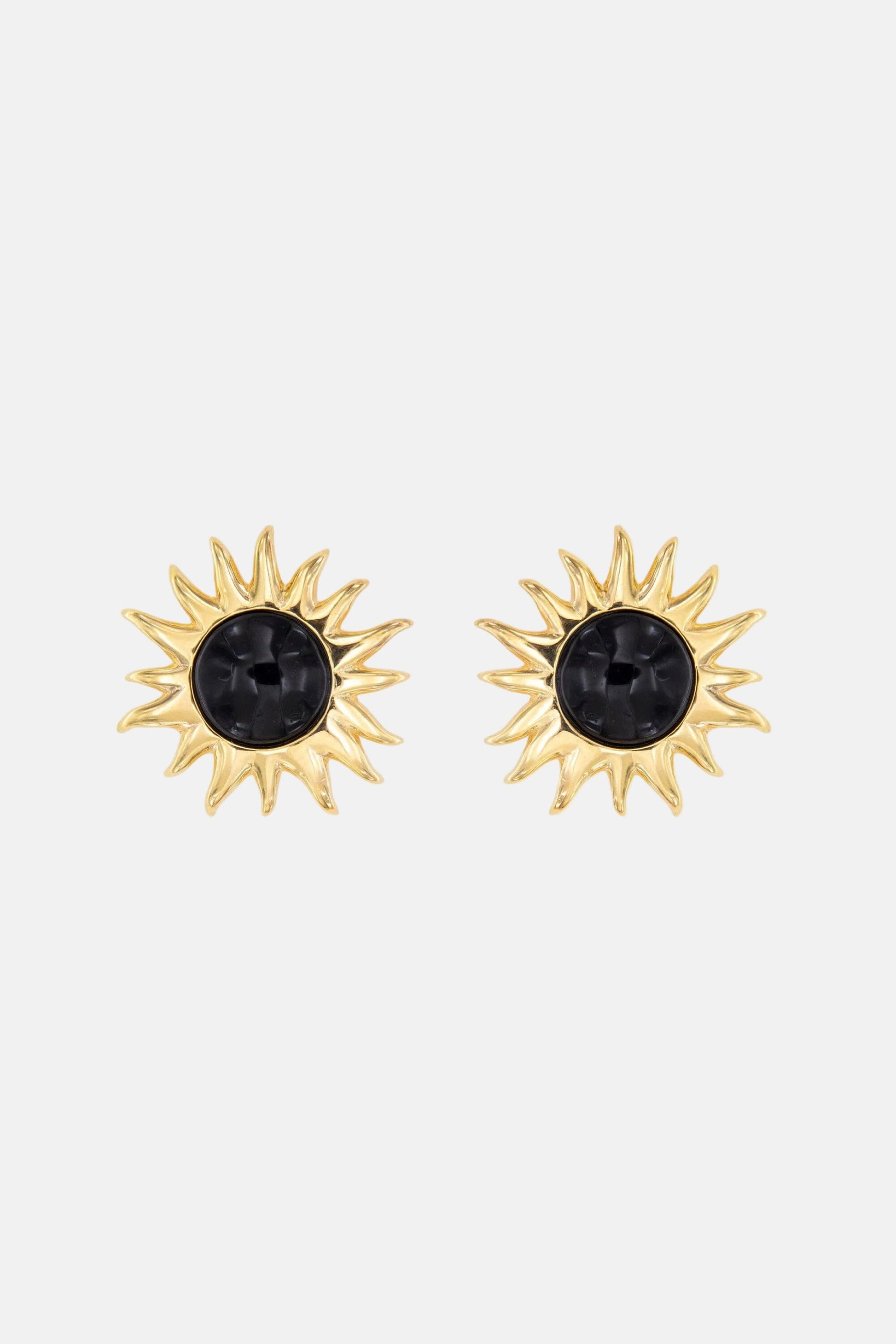 Pendientes Sol Fascinante Ágata Negra Earrings Coolook 