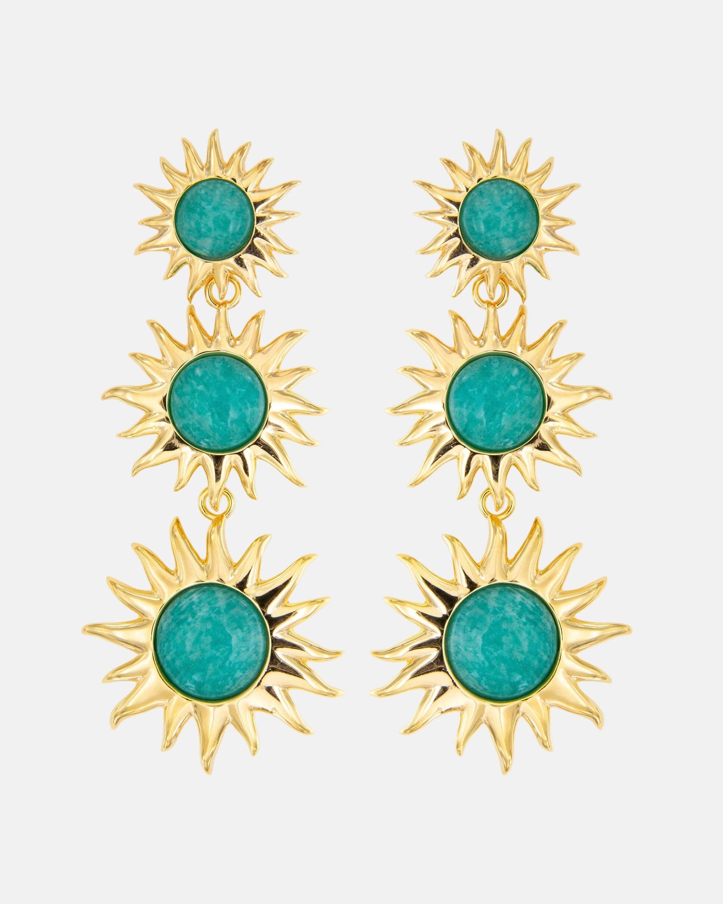 Pendientes Sol Fascinante Amazonita Earrings Coolook 