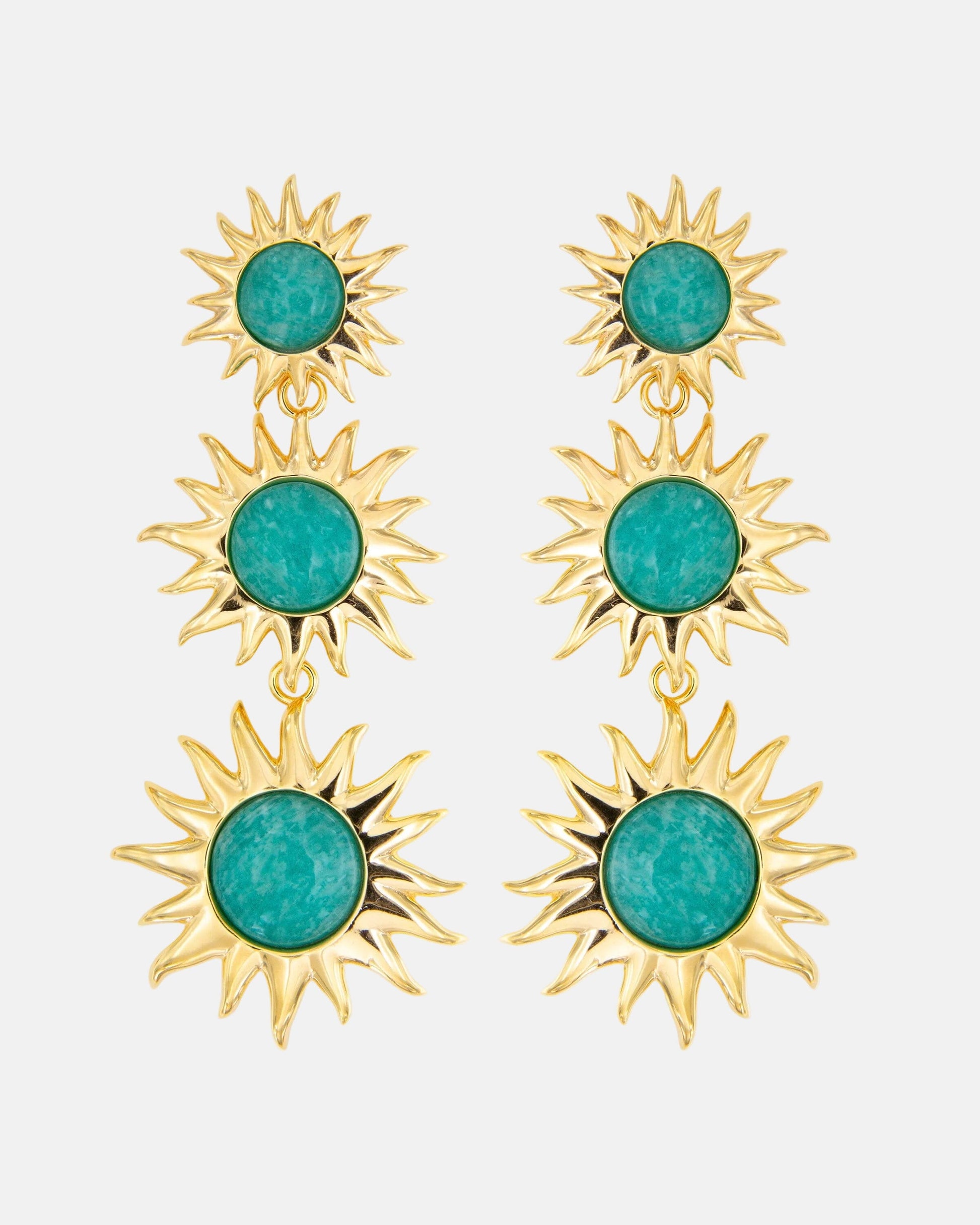 Pendientes Sol Fascinante Amazonita Earrings Coolook 