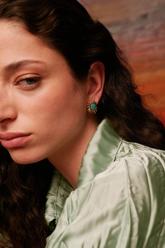 Pendientes Sol Fascinante Amazonita Earrings Coolook 