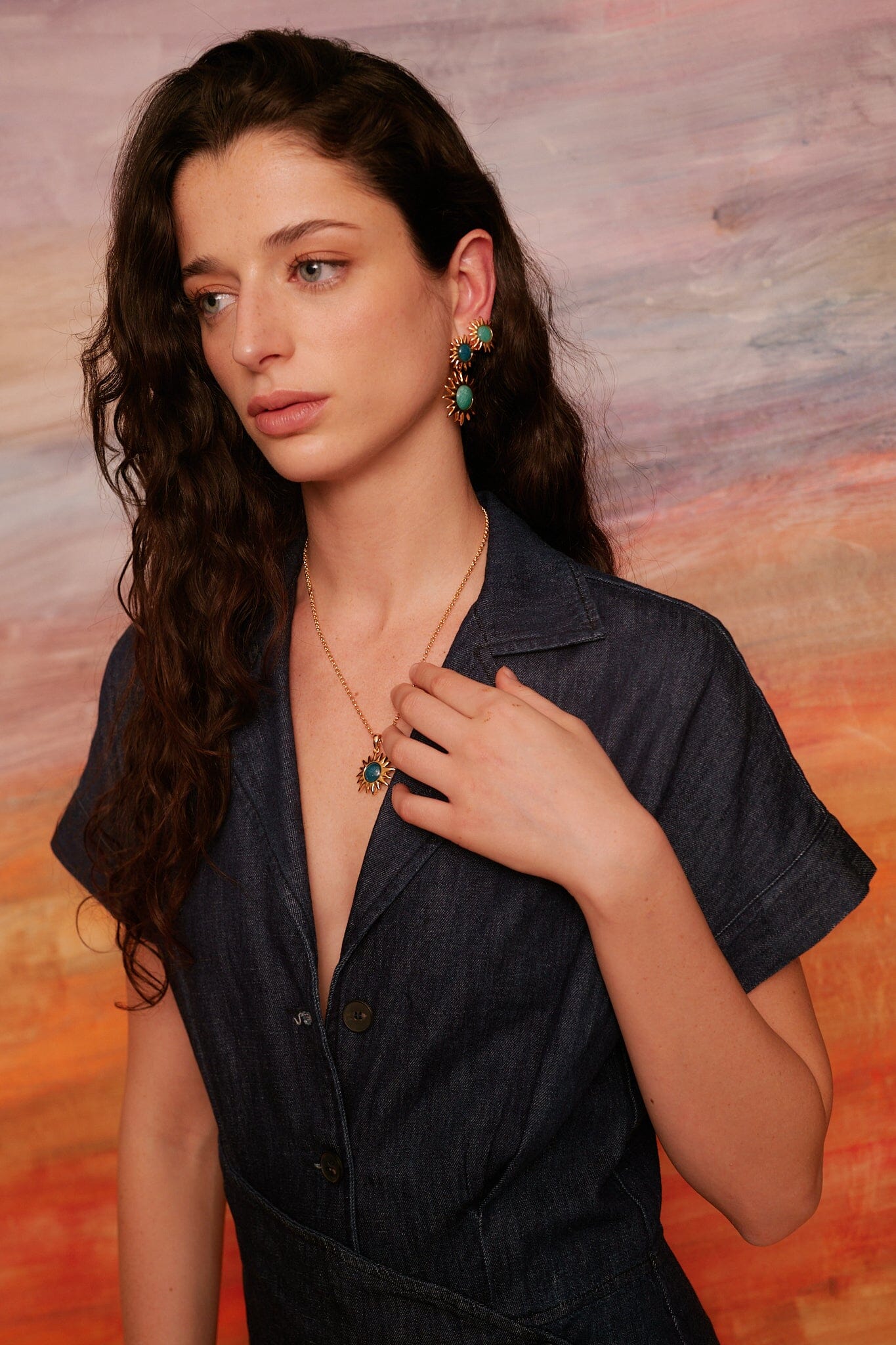 Pendientes Sol Fascinante Apatita Earrings Coolook 
