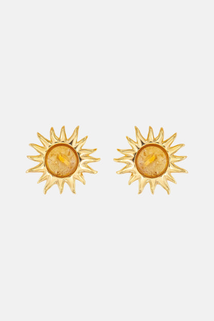 Pendientes Sol Fascinante Citrino Earrings Coolook 