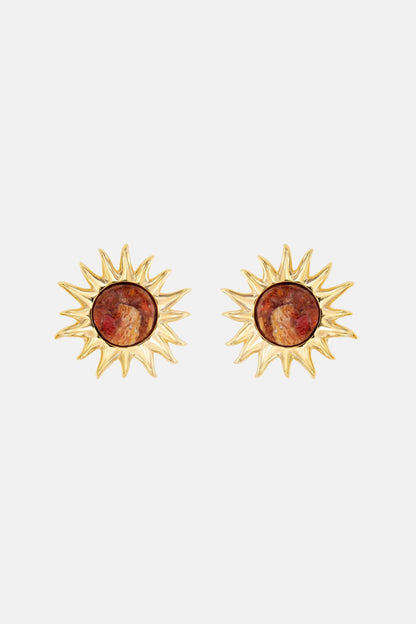 Pendientes Sol Fascinante Coral Earrings Coolook 