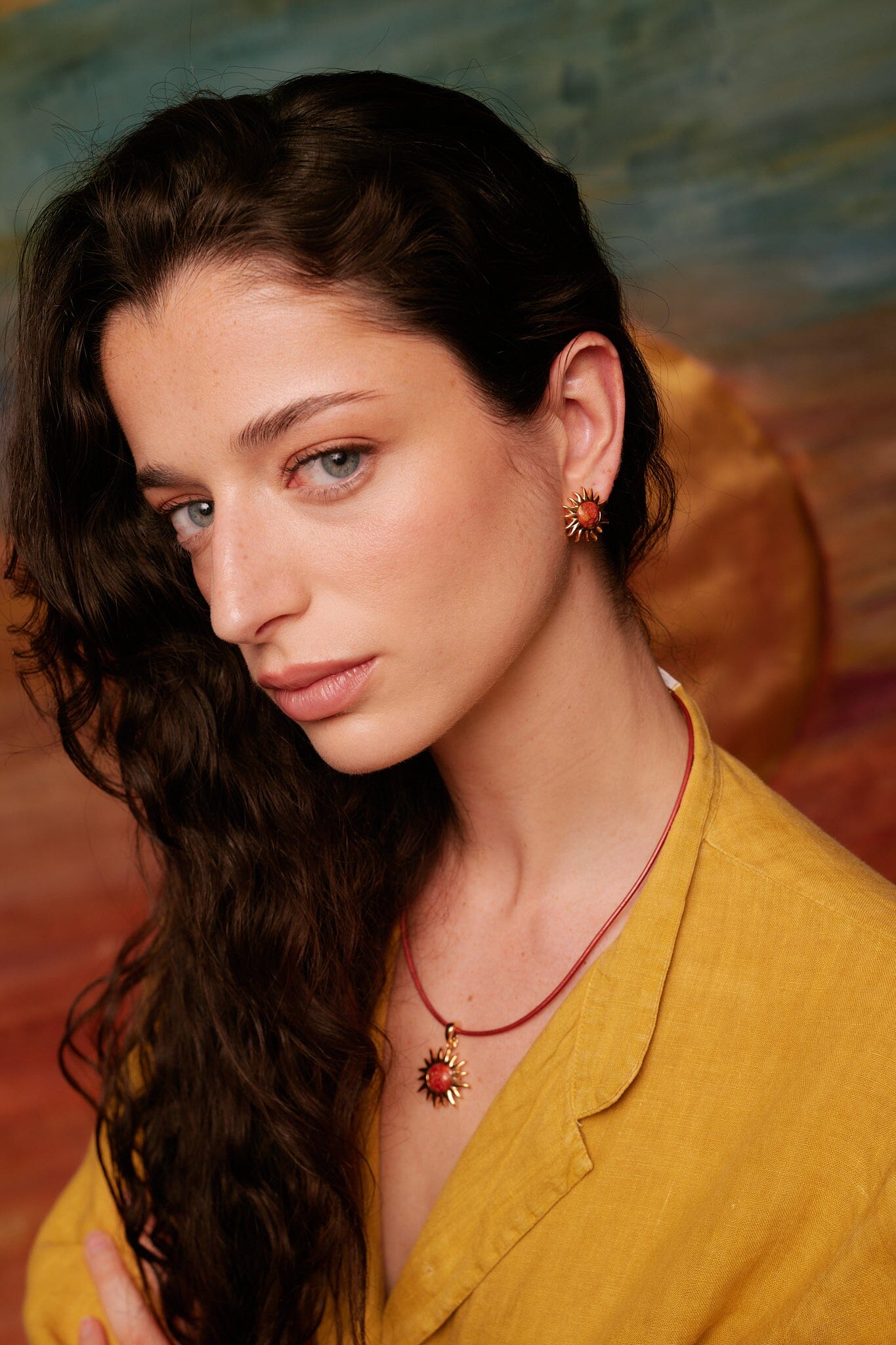 Pendientes Sol Fascinante Coral Earrings Coolook 