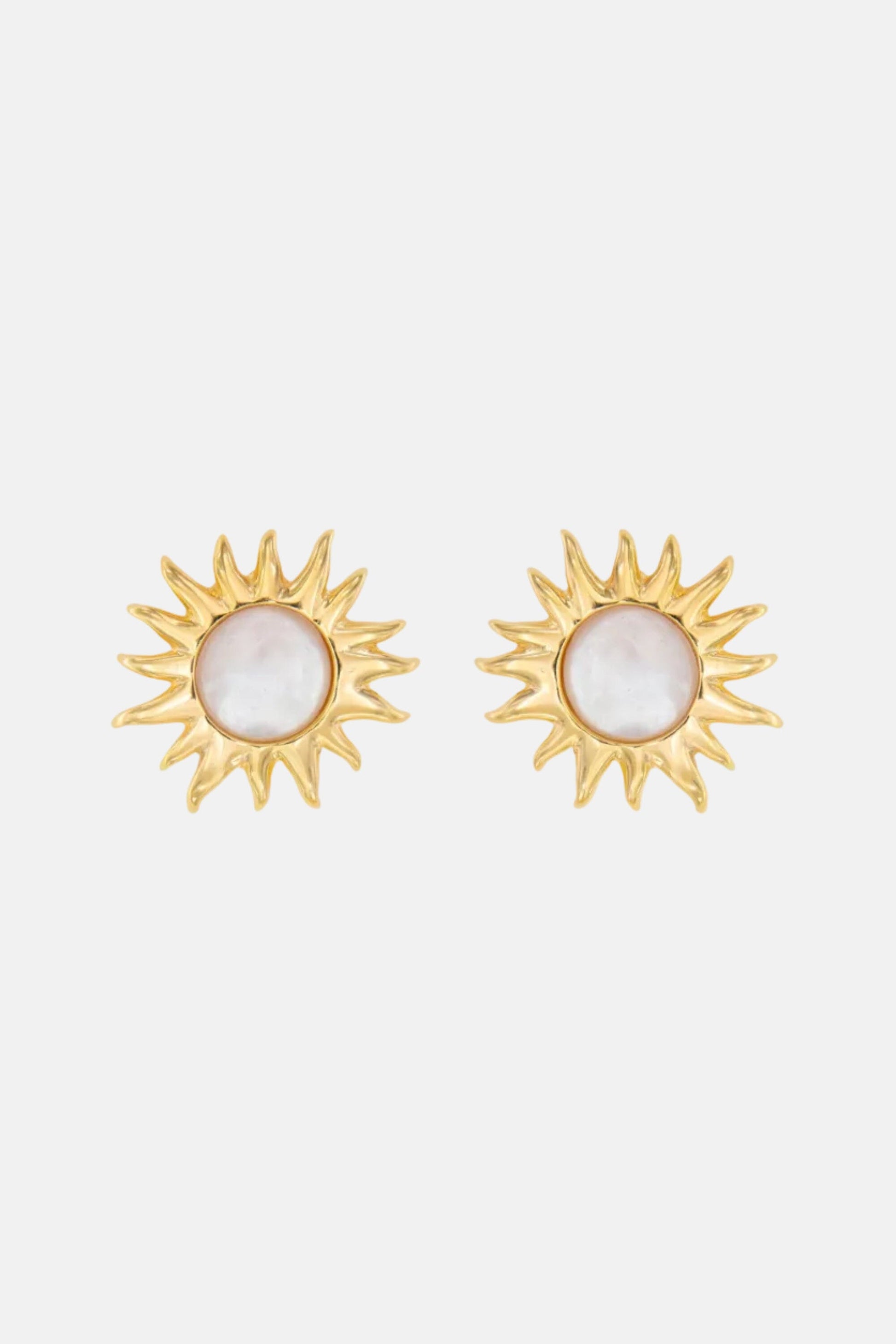 Pendientes Sol Fascinante Madreperla Blanca Earrings Coolook 