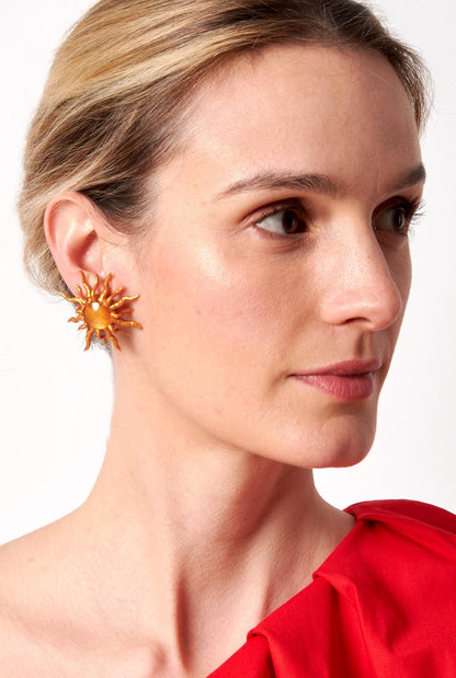 Pendientes Sol Oro Earrings Joaquin Blanco 