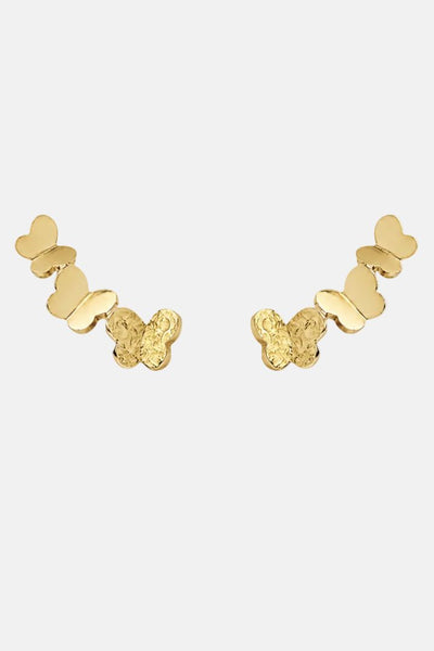 Pendientes Trepadores Mariposas Oro Amarillo 18k · Elena Carrera