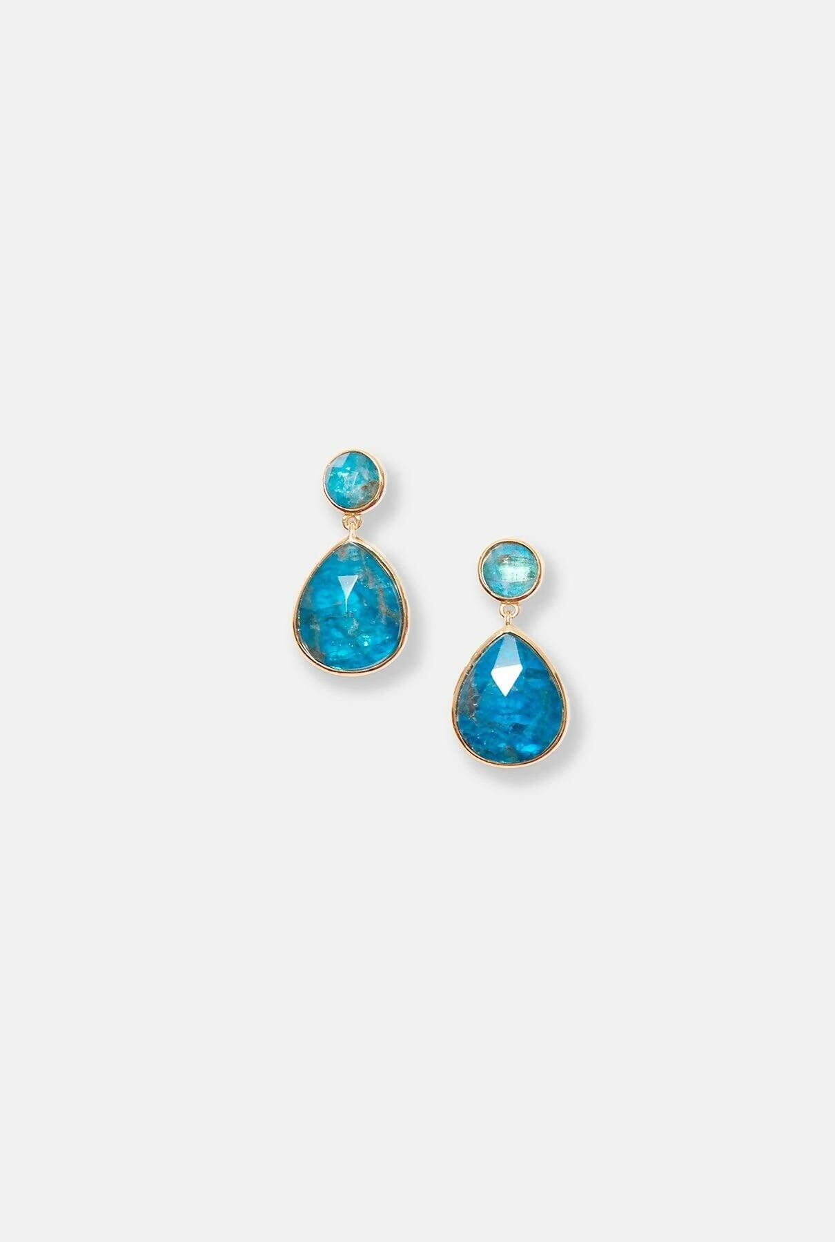 Pendientes Zeus con Apatita azul Earrings Coolook 