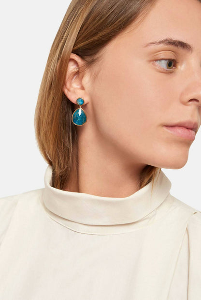 Pendientes Zeus con Apatita azul Earrings Coolook 