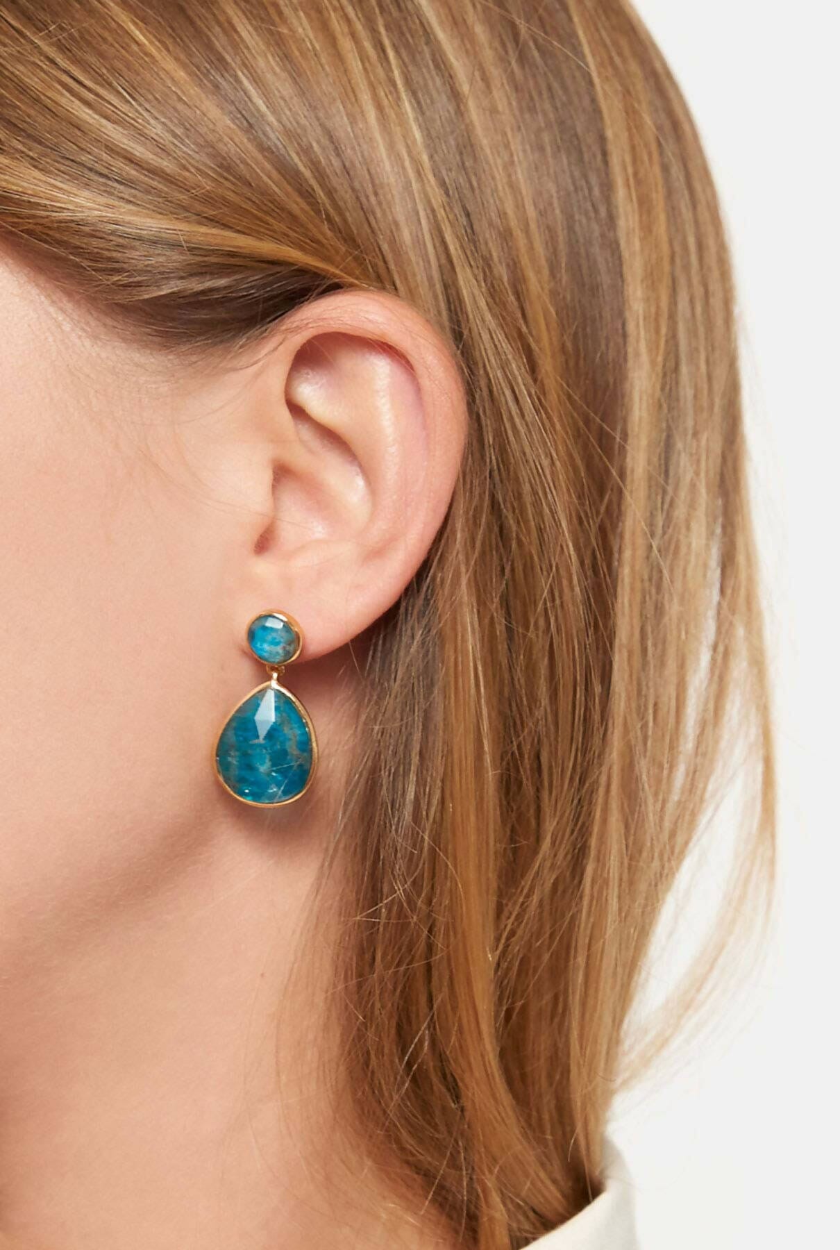 Pendientes Zeus con Apatita azul Earrings Coolook 