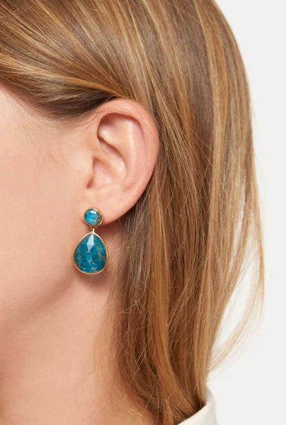 Pendientes Zeus con Apatita azul Earrings Coolook 