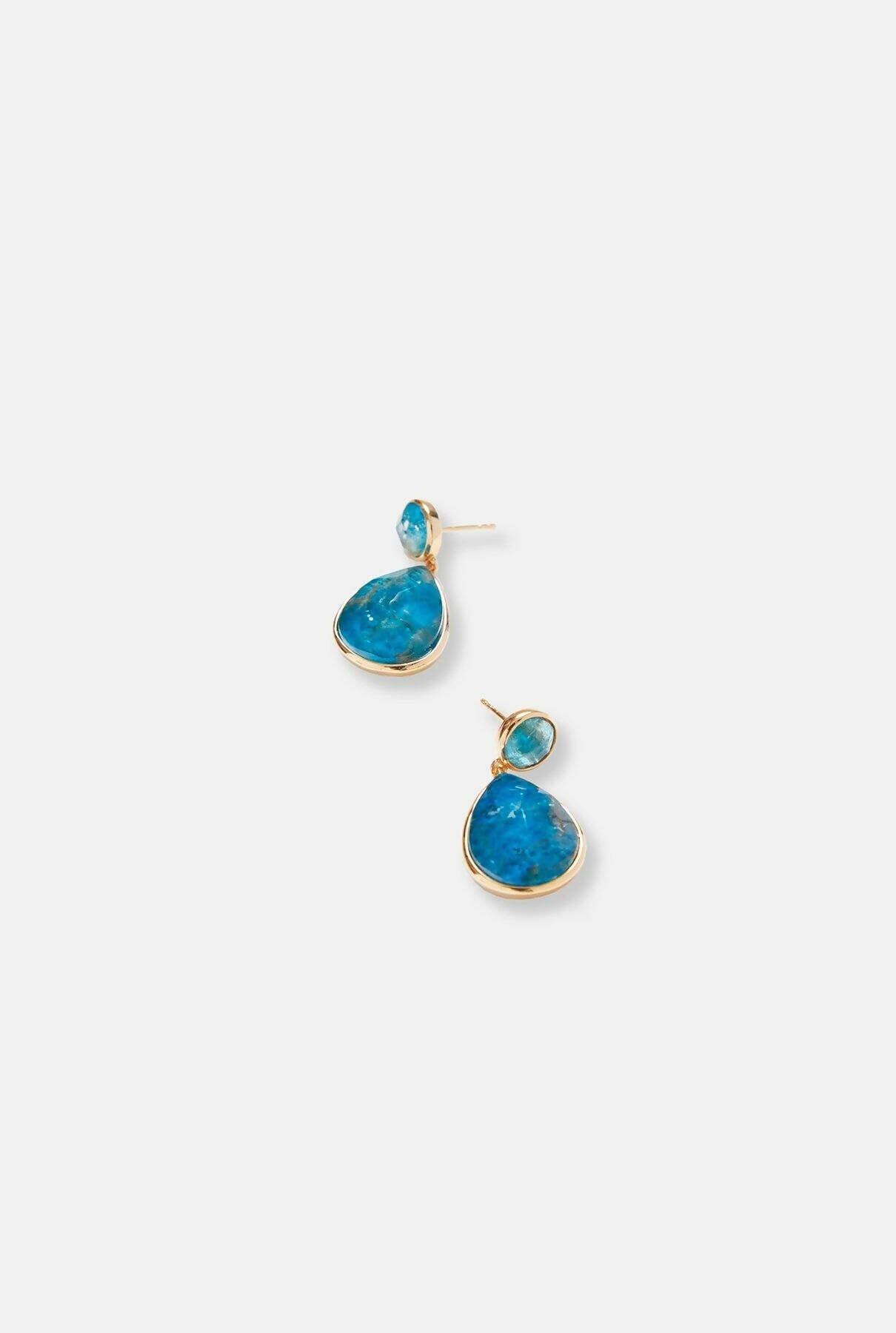 Pendientes Zeus con Apatita azul Earrings Coolook 