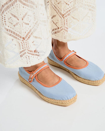 PEONIA AZUL CLARO-NARANJA Espadrilles Naguisa 