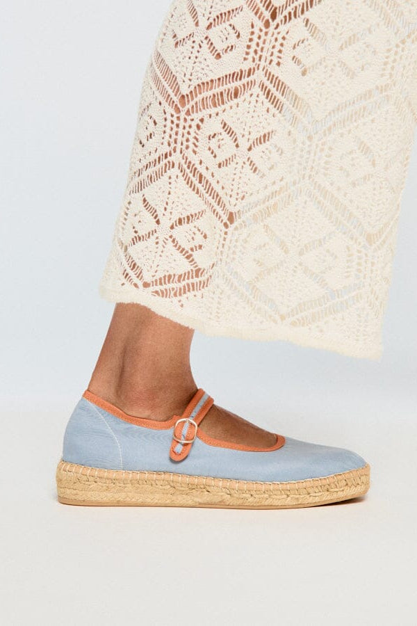 PEONIA AZUL CLARO-NARANJA Espadrilles Naguisa 