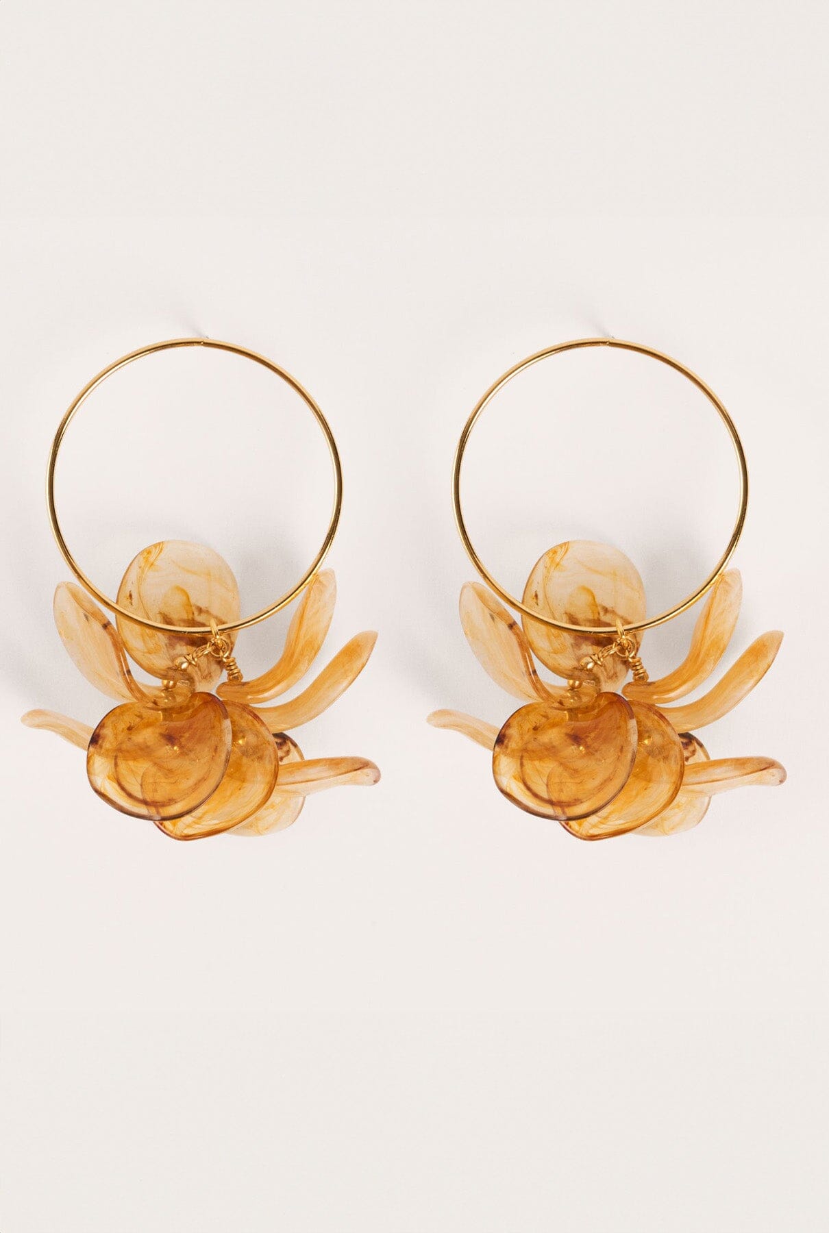 Petalos Aro Frontal Carey Marmolado Earrings Malababa 