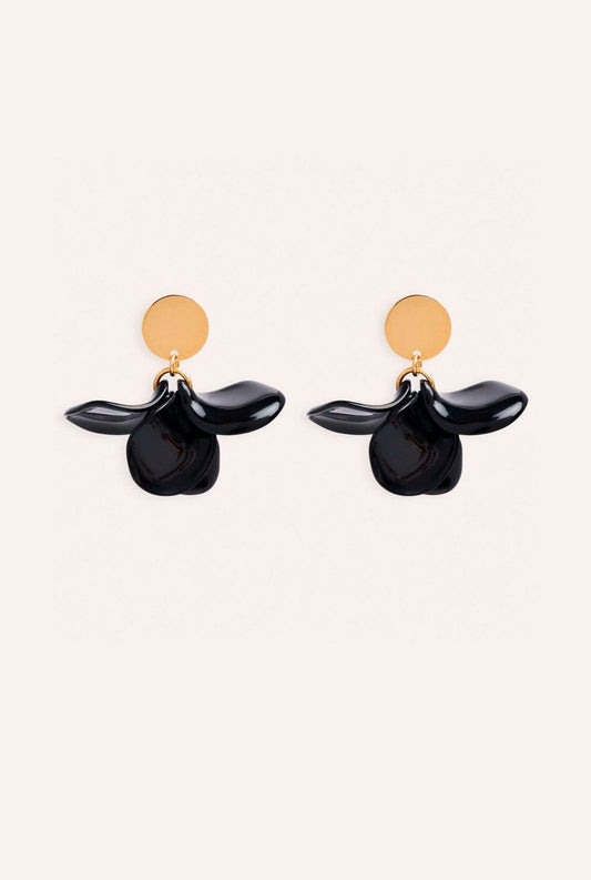 Petalos Negro Earrings Malababa 
