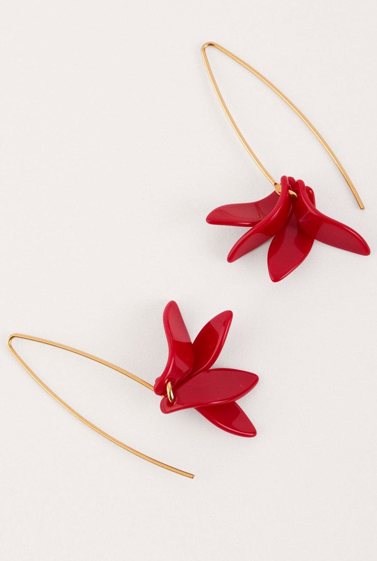 Petalos Orquídea Rojo Earrings Malababa 