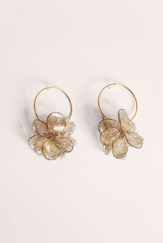 Petalos Purpurina Oro Earrings Malababa 