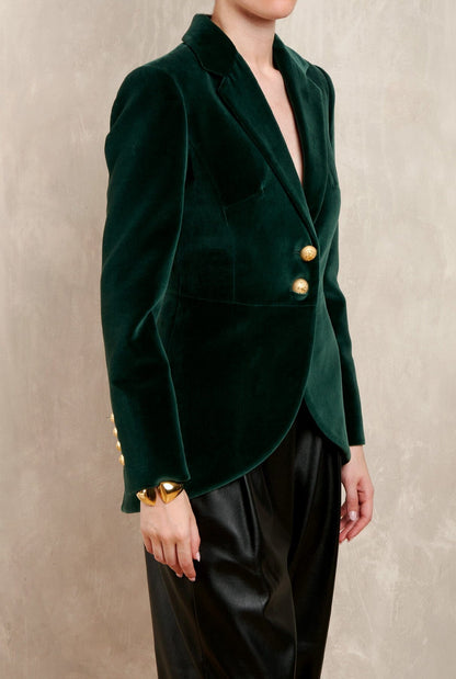 PIERRE VELVET GREEN BLAZER Jackets The Extreme Collection 