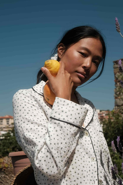 Pijama Largo Bambula Flores Silvestres Pijama de mujer Vicky Bargalló 