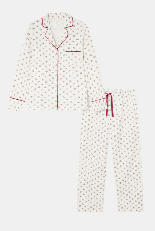 Pijama Mujer Burgundy Flowers Pyjamas Vicky Bargalló 