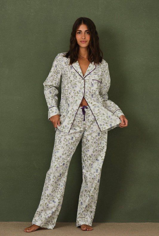 Pijama Mujer Flor Silvestre vivo morado Sleepwear Vicky Bargalló 